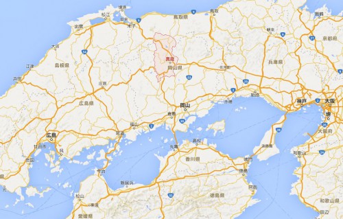 （地図）岡山県真庭市