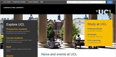 ユニバーシティ・カレッジ・ロンドンのウェブサイト