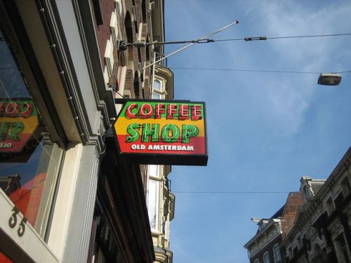 アムステルダムのコーヒーショップ