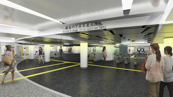 東京メトロ、銀座駅のリニューアルデザインを決定