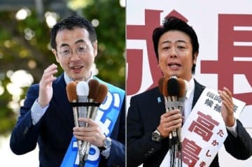【たっぷり福岡市長選】神谷氏、高島氏の一発目の訴えは 2週間の一騎打ちスタート